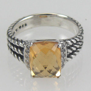 David Yurman Sterling Petite Wheaton Citrine 6.5